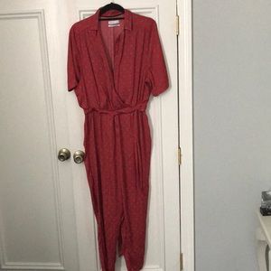 Urban outfitters Bezel Print Wrap Belted Jumpsuit